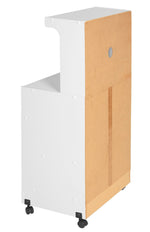 Better Home Products 616859964433 Shelby Kitchen Wooden Microwave Cart In White