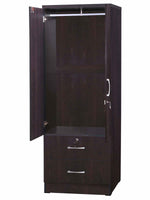 Grace Armoire Wardrobe With Mirror & Drawers In Tobacco