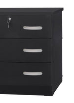 Better Home Products Cindy Wooden 3 Drawer Chest Bedroom Dresser In Black