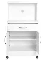 Better Home Shelby Kitchen Wooden Microwave Cart In White
