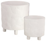 Sagebrook Home 13870-12 Set of 2 Ceramic Footed Planters 9