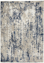 Nourison Cyrus Contemporary Ivory/Navy Area Rug