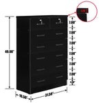 Better Home WC-7-NOK Cindy 7 Drawer Chest Wooden Dresser With Lock - Natural Oak