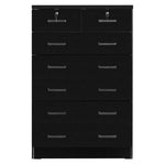 Better Home Cindy 7 Drawer Chest Wooden Dresser With Lock - Natural Oak