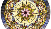 22” Edwardian Stained Glass Panel for Window or Door