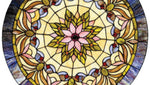 22” Edwardian Stained Glass Panel for Window or Door