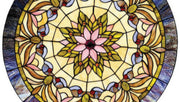 22” Edwardian Stained Glass Panel for Window or Door
