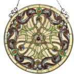 Chloe Lighting Tiffany-Style Glass Art – Rosabella Vintage Window Accent
