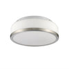 Chloe Lighting CH23018BN10-CF1 Balwin Transitional 1 Light Bushed Nickel Flushmount Ceiling Fixture 10" Wide