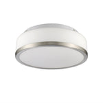 Chloe Lighting CH23018BN10-CF1 Balwin Transitional 1 Light Bushed Nickel Flushmount Ceiling Fixture 10" Wide