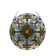 Chloe Lighting CH1P512CV24-GPN Violetta Tiffany-Glass Victorian Window Panel 24``