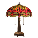 Chloe Lighting CH3T471RD18-TL2 "EMPRESS" Tiffany-Style Dragonfly 2 Light Table Lamp 18" Shade