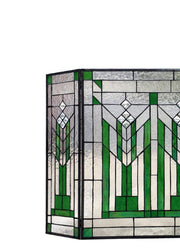 stained glass hearth screen