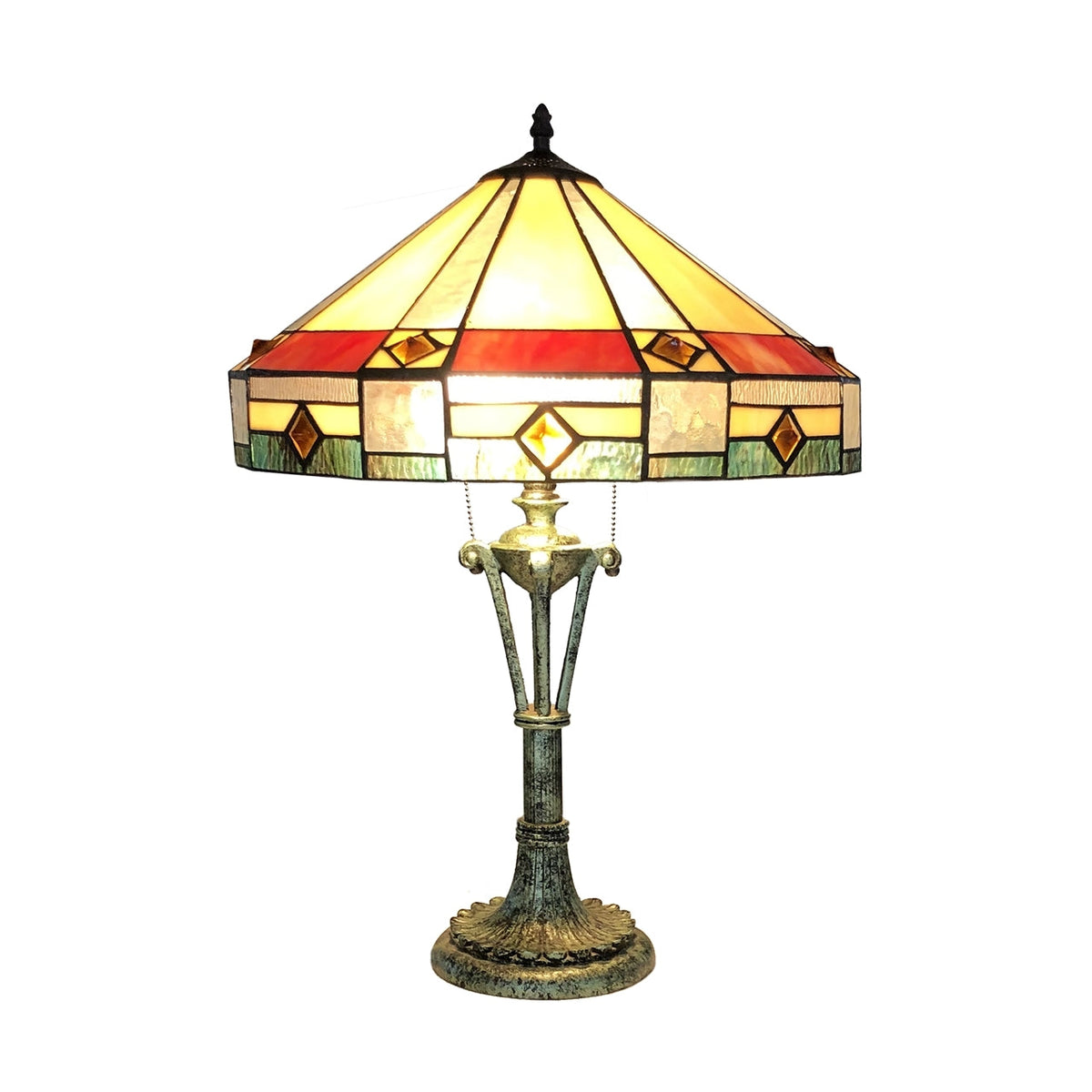 Chloe Lighting CH18143AM18-TL2 Ridley Tiffany-style 2 Light Mission Ta ...