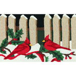 Jellybean Winter Cardinals Washable Doormat – 20"x30" Festive Accent Mat with Red Birds for Holiday & Seasonal Home Decor
