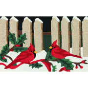 Holiday Cardinals Doormat – 20x30 Washable Winter Rug