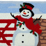 Festive Christmas Welcome Mat – Jellybean Snowman Doormat for Indoor/Outdoor Use
