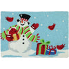 Holiday Snowman Doormat – 20"x30" Washable Indoor/Outdoor Entry Rug