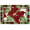 Holiday Door Mat for Winter – Homefires 22"x34" Poinsettia Accent Rug