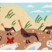 Jellybean Sandpiper by the Ocean’s Edge Doormat – 20”x30” Indoor/Outdoor Coastal Welcome Mat – Beach Shoreline Design