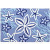 Jellybean Blue Starfish & Coral Doormat – 20"x30" Coastal Accent Mat for Indoor/Outdoor Use, Beach-Inspired & Washable