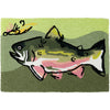 Brook Trout Accent Rug – Rustic Washable Doormat 20"x30" for Cabin Décor
