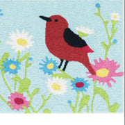 Red Bird & Daisy Washable Mat