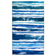 Homefires 3x5 Blue Stripe Rug for Living Room & Entryway
