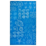 Homefires Shell Seekers Rectangle Rug 3'X5' – Coastal-Inspired Indoor/Outdoor Area Rug with Seashell Motif and Durable Polypropylene Construction