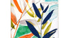 Colorful Indoor Outdoor Rug – Homefires Vivid Fronds in Palm Print for Summer Spaces