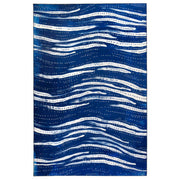 Coastal Stripe Rug – Homefires Amagansette Blues 5' x 7' Indoor Outdoor Area Rug