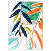 Homefires 5x7 Palm Leaf Rug – Vivid Fronds Tropical Design for Indoor Outdoor Spaces