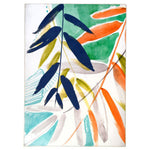 Homefires Vivid Fronds Rectangle Rug 5' x 7' – Bold Tropical Indoor/Outdoor Area Rug with Multicolor Palm Leaf Design and Durable Polypropylene Construction