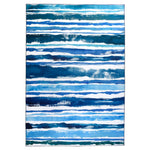 Homefires Sapphire Stripes Rug – 5' x 7' Indoor Area Rug with Blue Gradient Pattern, Stylish Accent for Living Spaces