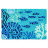 Aquamarine Fish Doormat – Washable Coastal Accent Rug 20"x30"
