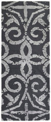 Modern Gray Runner – Simple Spaces Gate Pattern Rug for Hallways
