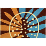 Homefires Painted Sunflower Doormat, 22"x34" – Vibrant Floral Entry Rug with Golden Blooms for Indoor/Outdoor Seasonal Decor