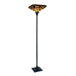 Chloe Lighting CH3T523BM14-TF1 VINCENT Tiffany-Style Dark Bronze 1 Light  Torchiere Lamp 14" Shade
