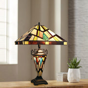 Chloe Lighting Vincent Tiffany-Style 3-Light Double-Lit Table Lamp 16