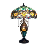 Chloe Lighting CH3T576GV16-DT3 KENDALL Tiffany-style 3-Light Victorian Double Lit Table Lamp 16" Shade