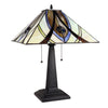Chloe Lighting CH3T995PM16-TL2 ORSON Tiffany-style 2 Light Mission Table Lamp 16" Shade