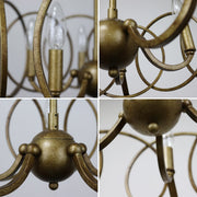 Chloe Lighting CH6H402AB24-SF5 Archer Farmhouse-Style Antique Brass 4 Light Semi-Flush Fixture 24
