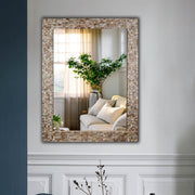 Chloe Lighting CH8M003DM32-FRT Reflection Seashell Finish Rectangular Framed Wall Mirror 32