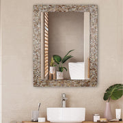 Chloe Lighting CH8M003DM32-FRT Reflection Seashell Finish Rectangular Framed Wall Mirror 32