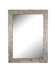 Coastal Seashell Finish Rectangular Wall Mirror 32”