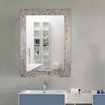 Reflection Seashell Textured Frame Mirror for Bedrooms