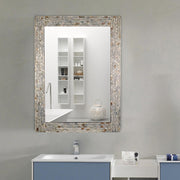 Reflection Seashell Textured Frame Mirror for Bedrooms