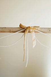 gold velvet bow garland