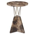 Uttermost 50002 Levitate Marble Accent Table with Emperador Brown Top 23" High