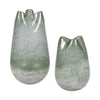 Seeded Glass Decorative Vase Set of 2